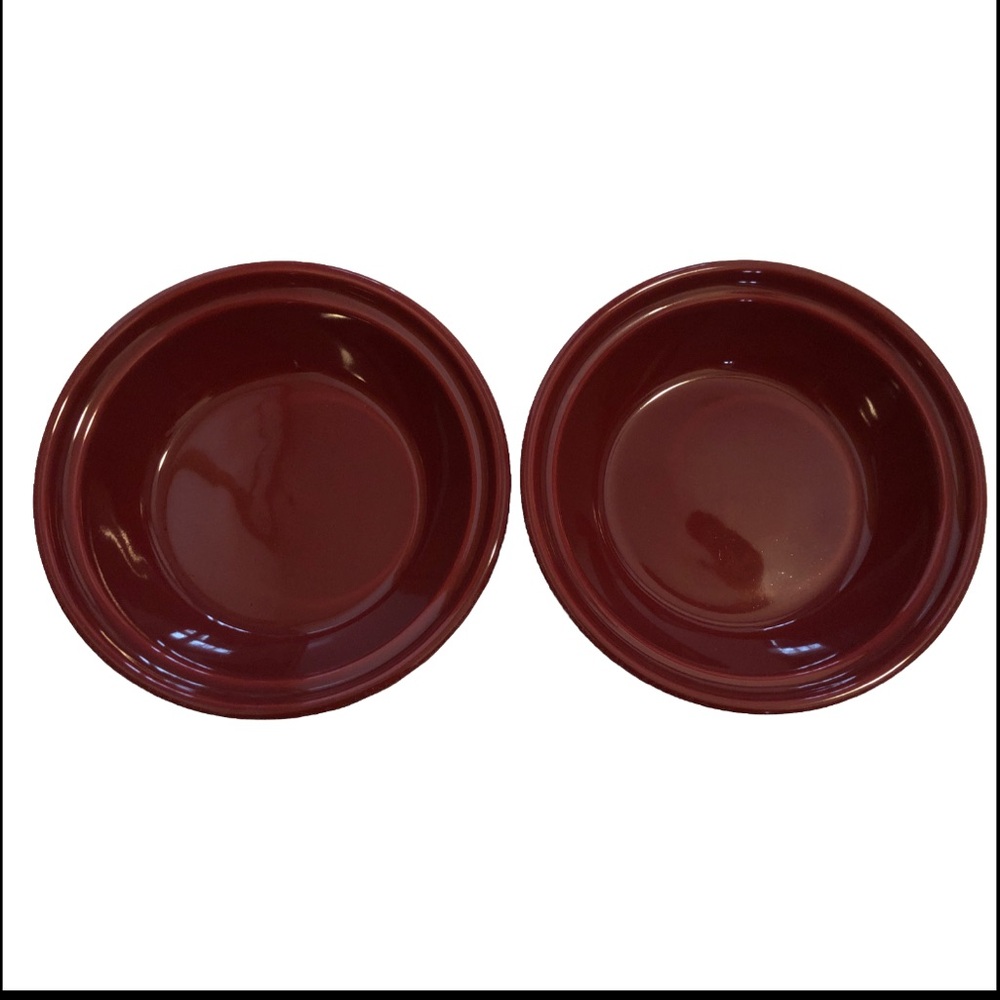 Longaberger Woven Traditions Paprika Red Cereal / Soup Bowls - Set of 2 - Picture 4 of 8